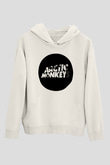 Arctic Monkeys Logo Beyaz Unisex Kapüşonlu Sweatshirt