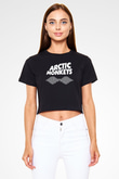 Arctic Monkeys Siyah  Crop Top Tişört