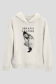 Ariana Grande Beyaz Unisex Kapşonlu Sweatshirt