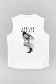 Ariana Grande Beyaz Unisex Kolsuz Tişört