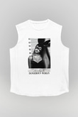 Ariana Grande Beyaz Unisex Kolsuz Tişört