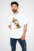 Arıcı Beyaz Unisex Oversize Tişört T-Shirt