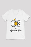 Arıcı Beyaz Unisex V Yaka Tişört T-Shirt