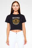 Arıcı Siyah  Crop Top Tişört