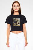 Arıcı Siyah Crop Top Tişört