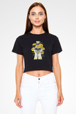 Arıcı Siyah Crop Top Tişört