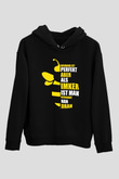Arıcı Siyah Unisex Kapüşonlu Sweatshirt