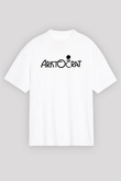 Aristocrats Baskılı Beyaz Unisex Oversize Tişört - Tshirt