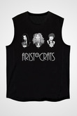 Aristocrats Baskılı Unisex Siyah Kolsuz Tişört - Tshirt