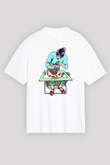Arkeolog Beyaz Unisex Oversize Tişört T-Shirt