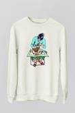 Arkeolog Beyaz Unisex Sweatshirt