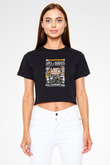 Army Of Darkness Baskılı  Siyah  Crop Top Tişört