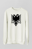 Arnavutluk Beyaz Unisex Sweatshirt