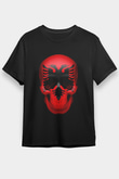 Arnavutluk Siyah Unisex Tişört T-Shirt - TişörtFabrikası