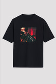 Arnold Schwarzenegger Baskılı Unisex Siyah Oversize Tişört