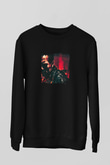 Arnold Schwarzenegger Baskılı Unisex Siyah Sweatshirt