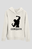 Arnold Schwarzenegger Beyaz Unisex Kapşonlu Sweatshirt
