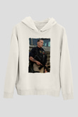 Arnold Schwarzenegger Beyaz Unisex Kapüşonlu Sweatshirt