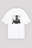 Arnold Schwarzenegger Unisex Baskılı Beyaz Tişört