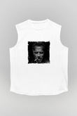 Arnold Schwarzenegger Unisex Baskılı Beyaz Kolsuz Tişört