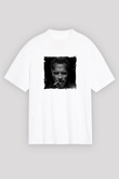 Arnold Schwarzenegger Unisex Baskılı Beyaz Tişört