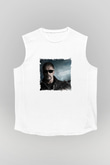 Arnold Schwarzenegger Unisex Baskılı Beyaz Kolsuz Tişört
