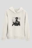 Arnold Schwarzenegger Unisex Baskılı Beyaz Kapüşonlu Sweatshirt