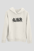 As Blood Runs Black Baskılı Beyaz Unisex Kapüşonlu Sweatshirt