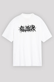 As Blood Runs Black Baskılı Beyaz Unisex Oversize Tişört - Tshirt
