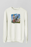 As It Is Baskılı Unisex Beyaz Sweatshirt