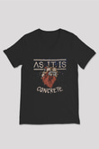 As It Is Siyah Unisex V Yaka Tişört