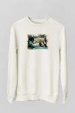 Asansörcü Beyaz Unisex Sweatshirt