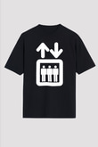 Asansörcü Siyah Unisex Oversize Tişört T-Shirt