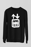 Asansörcü Siyah Unisex Sweatshirt