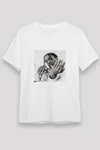 ASAP Mob Baskılı Unisex Beyaz Tişört
