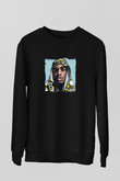 ASAP Mob Baskılı Unisex Siyah Sweatshirt