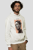 Asap Rocky Baskılı Beyaz Unisex Kapüşonlu Sweatshirt
