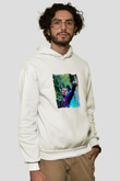 ASAP Rocky Baskılı Unisex Beyaz Hoodie