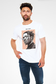Asap Rocky Baskılı Unisex Beyaz Tişört - Tshirt