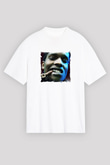 ASAP Rocky Baskılı Unisex Beyaz Tişört