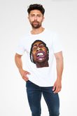 Asap Rocky Baskılı Unisex Beyaz Tişört - Tshirt