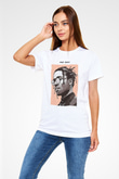 Asap Rocky Baskılı Unisex Beyaz Tişört - Tshirt