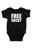 Asap Rocky Baskılı Unisex Siyah Bebek Body - Zıbın