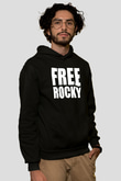 Asap Rocky Baskılı Unisex Siyah Hoodie