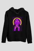 Asap Rocky Baskılı Unisex Siyah Hoodie