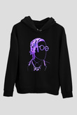 Asap Rocky Baskılı Unisex Siyah Hoodie