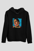 ASAP Rocky Baskılı Unisex Siyah Hoodie
