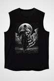 Asap Rocky Baskılı Unisex Siyah Kolsuz Tişört - Tshirt