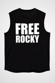 Asap Rocky Baskılı Unisex Siyah Kolsuz Tişört - Tshirt
