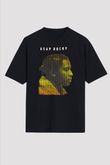 Asap Rocky Baskılı Unisex Siyah Oversize Tişört - Tshirt